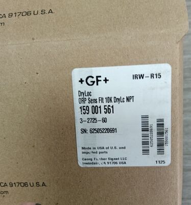 Original GF Signet ORP Electrode with Flat Surface and 3/4" NPT Threads Model 3-2725-60 for Differential Pressure Measurement