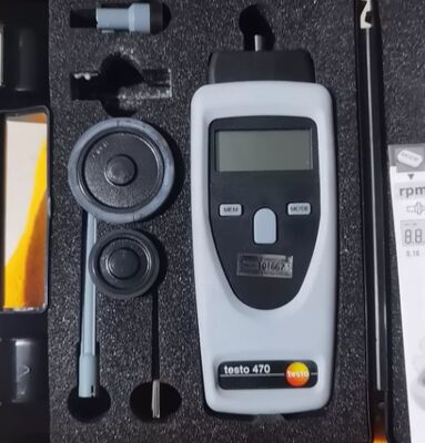 New Original Testo 470 Tachometer Kit with 99999 rpm Measuring Range ±0.02% Accuracy and 0.1 rpm Resolution