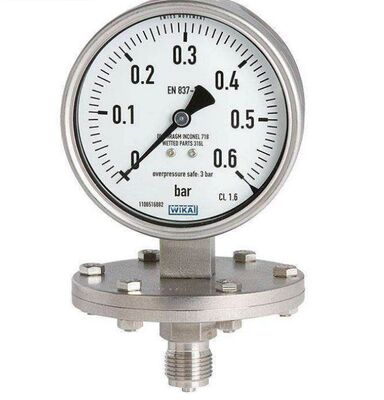WIKA 232.50 High Precision Shockproof Pressure Gauge 0-1.6MPa 316L SS Corrosion Resistant Stainless Steel Pressure Gauge
