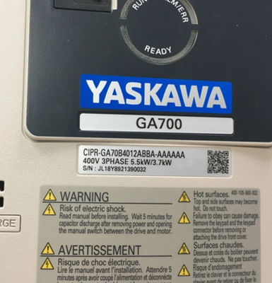 Yaskawa AC Drive GA700 series CIPR-GA70B4031ABBA Advanced General-Purpose Variable Frequency Drive