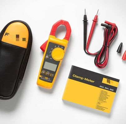 Fluke 325 True RMS Clamp Meter Digital Multimeter dengan 600V dan 40A / 400A Pengukuran arus