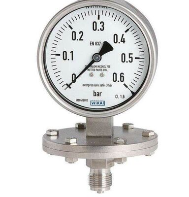 WIKA 232.50 Presisi Tinggi Shockproof Pressure Gauge 0-1.6MPa 316L SS Korosi tahan stainless steel Pressure Gauge