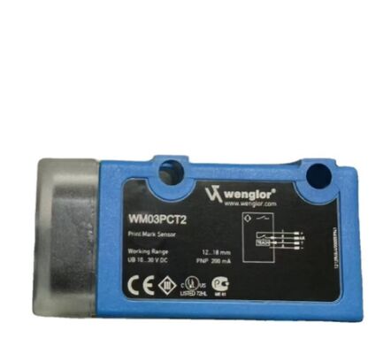 Wenglor - WM03PCT2 PRINT MARK SENSOR, 12-18MM RANGE, PNP NO NC, M12 CONNECTOR, WHITE LIGHT, 1.5x2.5 SPOT, 10-30VDC
