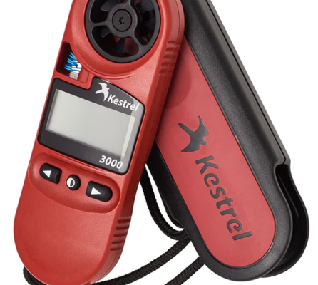 Kestrel 3000 color  red Weather Meter，Calculates relative humidity, heat index, wind chill, wind speed and more.