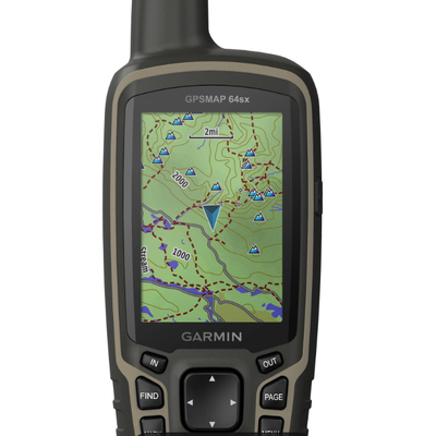 Garmin GPSMAP 64x GPS Genggam dengan Daya Tahan Baterai 16 Jam Antena Quad Helix dan Peta TopoActive